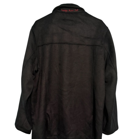 Robert Graham Men's Car Coat Wool Blend Size Large Navy blue - Picture 3 of 9